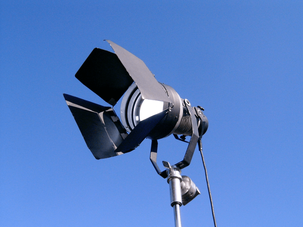 an HMI Light being used outdoors